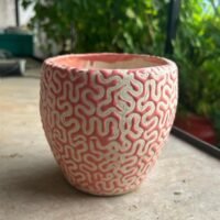 Pot ceramic Designer pink -5 inch