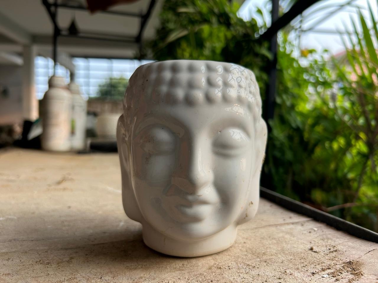 Pot ceramic Budha -5 inch