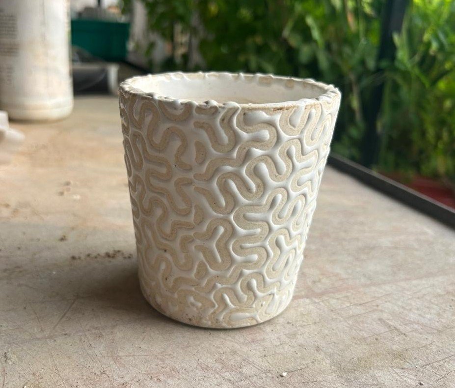 Pot ceramic cone cream-5 inch